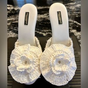 Dolce & Gabbana crochet slides